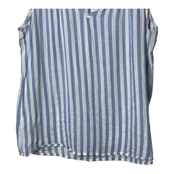1588. Anthropologie CLOTH & STONE SLEEVELESS TOP STRIPES SIZE MEDIUM BLUE/WHITE - Picture 5 of 10